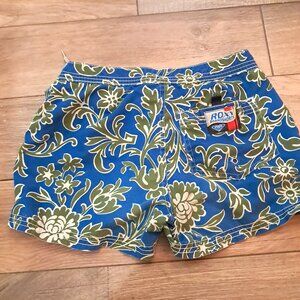 Vintage‎ ROXY Quiksilver Boardshorts Juniors sz 3 Blue green Surfing swim shorts